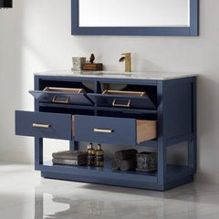Altair Remi 48" Single Bathroom Vanity Set with Marble Countertop - The Home Selection