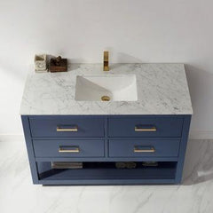 Altair Remi 48" Single Bathroom Vanity Set with Marble Countertop - The Home Selection