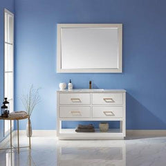 Altair Remi 48" Single Bathroom Vanity Set with Marble Countertop - The Home Selection