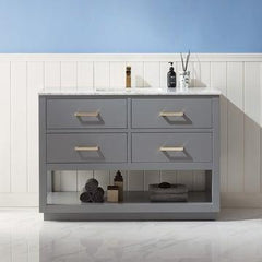 Altair Remi 48" Single Bathroom Vanity Set with Marble Countertop - The Home Selection