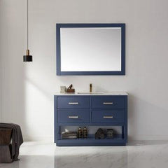 Altair Remi 48" Single Bathroom Vanity Set with Marble Countertop - The Home Selection