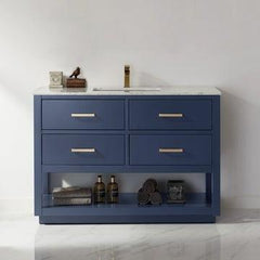 Altair Remi 48" Single Bathroom Vanity Set with Marble Countertop - The Home Selection