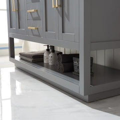 Altair Remi 60" double Sinks Bathroom Vanity Set with Marble Countertop - The Home Selection