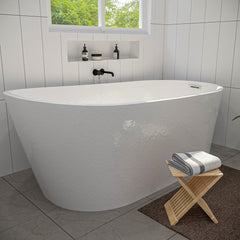 Altair Shaia 67" x 32" Freestanding Soaking Acrylic Bathtub - The Home Selection