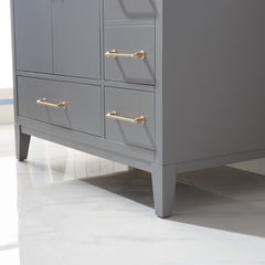 Altair Sutton 36" Single Sink Bathroom Vanity Set with Marble Countertop - The Home Selection