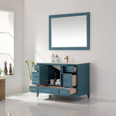 Altair Sutton 48" Single Bathroom Vanity Set with Marble Countertop - The Home Selection