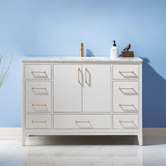 Altair Sutton 48" Single Bathroom Vanity Set with Marble Countertop - The Home Selection