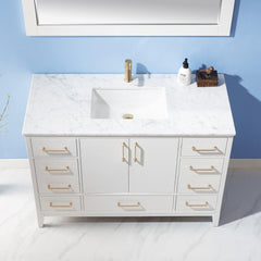 Altair Sutton 48" Single Bathroom Vanity Set with Marble Countertop - The Home Selection