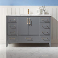 Altair Sutton 48" Single Bathroom Vanity Set with Marble Countertop - The Home Selection