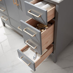 Altair Sutton 48" Single Bathroom Vanity Set with Marble Countertop - The Home Selection