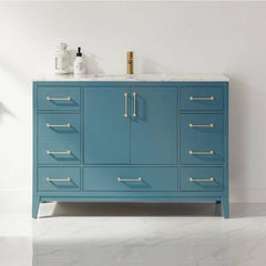 Altair Sutton 48" Single Bathroom Vanity Set with Marble Countertop - The Home Selection