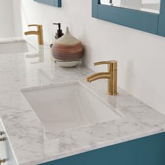 Altair Sutton 72" Double Sinks Bathroom Vanity Set with Marble Countertop - The Home Selection
