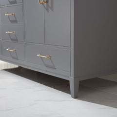 Altair Sutton 72" Double Sinks Bathroom Vanity Set with Marble Countertop - The Home Selection