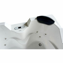 EAGO 5.5 ft Left Drain Corner Acrylic White Whirlpool Bathtub for Two - AM113ETL-R