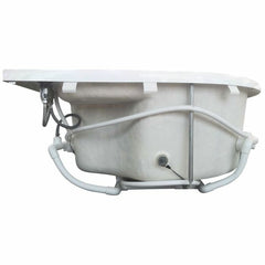 EAGO 6 ft Right Corner Acrylic White Whirlpool Bathtub for Two - AM124ETL-R