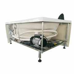 EAGO 59" Single Person Corner White Acrylic Whirlpool BathTub -  AM161-R