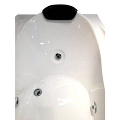 EAGO 6 ft Right Drain Acrylic White Whirlpool Bathtub w Fixtures - AM189ETL-L