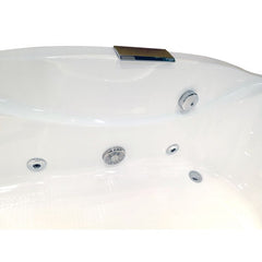 EAGO 6 ft Right Drain Acrylic White Whirlpool Bathtub w Fixtures - AM189ETL-L