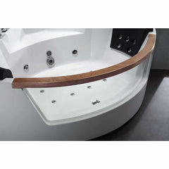 EAGO 5 ft Clear Rounded Corner Acrylic Whirlpool Bathtub for Two - AM197ETL