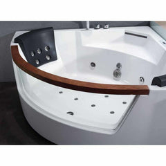 EAGO 5 ft Clear Rounded Corner Acrylic Whirlpool Bathtub for Two - AM197ETL