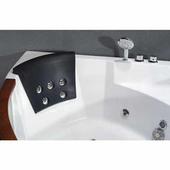 EAGO 5 ft Clear Rounded Corner Acrylic Whirlpool Bathtub for Two - AM197ETL