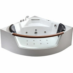 EAGO 5 ft Clear Rounded Corner Acrylic Whirlpool Bathtub for Two - AM197ETL