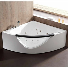 EAGO 5ft Clear Rounded Corner Acrylic Whirlpool Bathtub for Two - AM199ETL