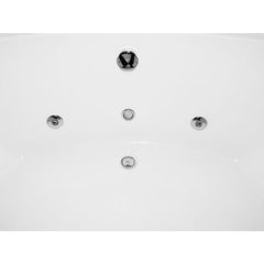 EAGO 5' Rounded Modern Double Seat Corner Whirlpool Bath Tub with Fixtures - AM200