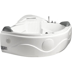 EAGO 5 ft Corner Acrylic White Waterfall Whirlpool Bathtub for Two - AM505ETL