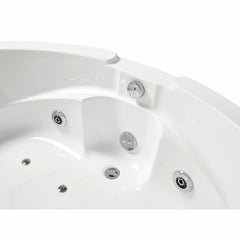 EAGO 5 ft Corner Acrylic White Waterfall Whirlpool Bathtub for Two - AM505ETL