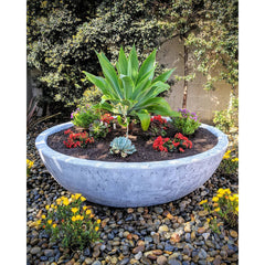 The Outdoor Plus SEDONA WOOD GRAIN PLANTER BOWL 27″  - OPT-27RWGPO