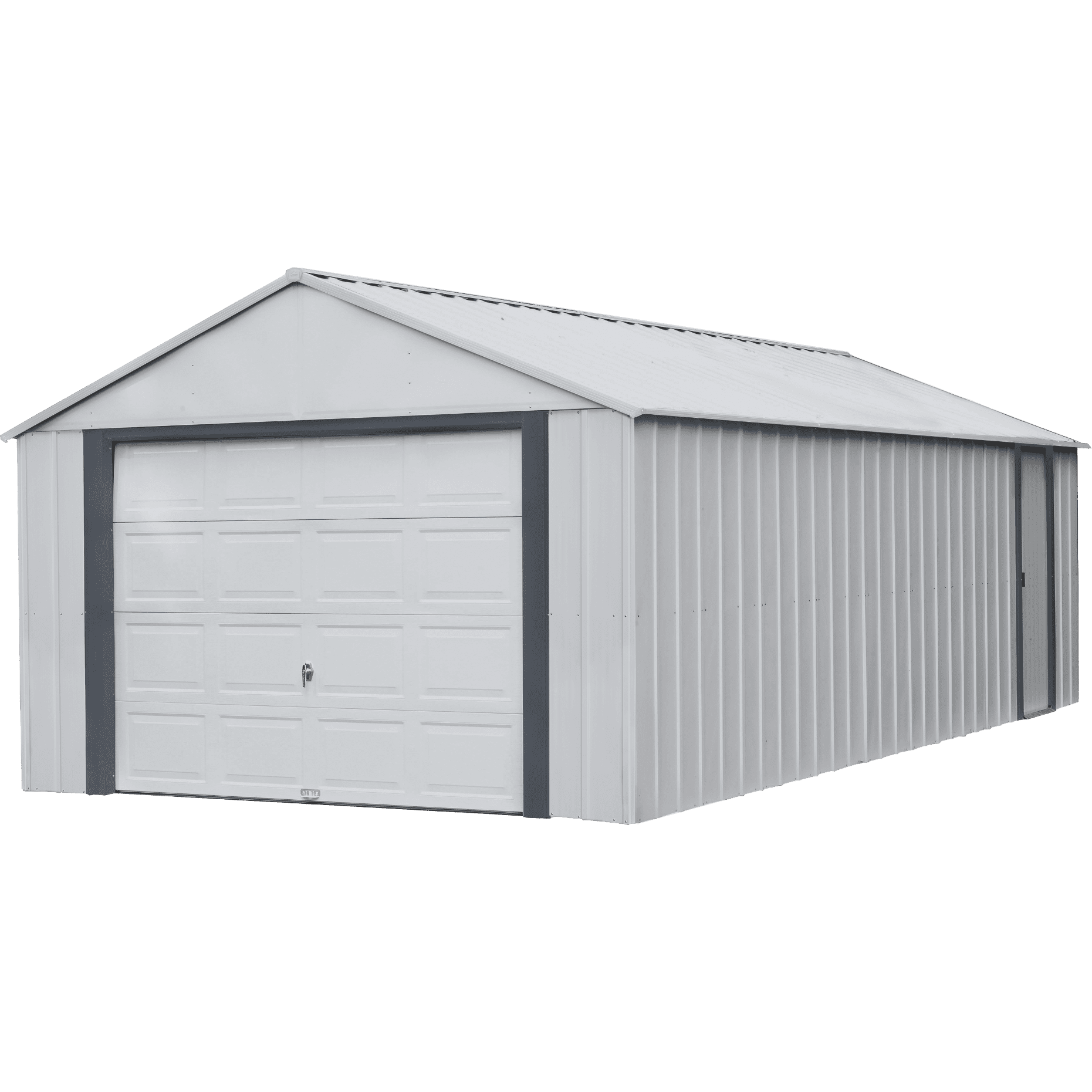 Shelter Logic Arrow Murryhill Steel Storage Building, 12 ft. x 24 ft., Flute Grey BGR1224FG