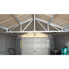 Arrow Murryhill Steel Storage Building, 12 ft. x 24 ft., Flute Grey - BGR1224FG