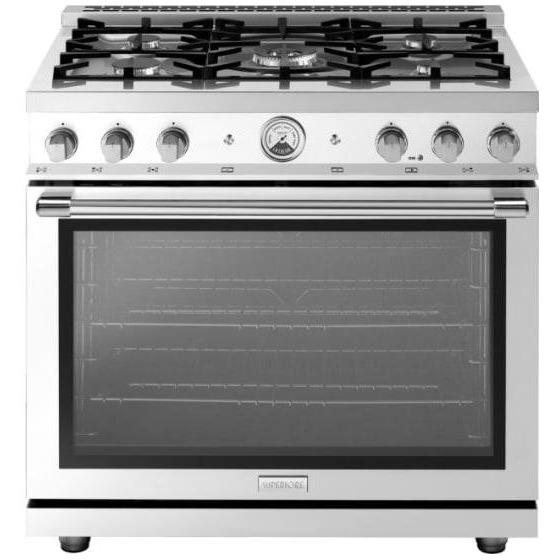 Superiore La Cucina 36" Stainless Steel 5 Sealed Burner Natural Gas Range - Convection - Ate and Drank