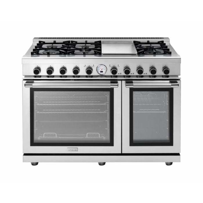 Superiore Next 48" Stainless Steel 6 Burner Hybrid Cooktop Double Oven Dual Fuel Range - Convection - RN482SPS_S_