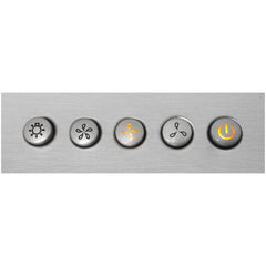 Cosmo 30" 380 CFM Ductless Wall Mount Glass Canopy Range Hood with Push Button Controls Range Hood with Carbon Filters and LED Lighting - COS-668A750-DL