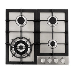 Cosmo 24" Gas Cooktop in Stainless Steel with 4 Sealed Burners - COS-640STX-E