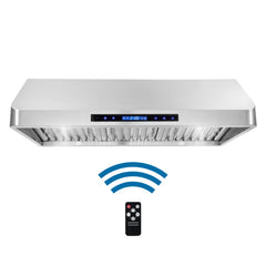 Cosmo 2-Piece Kitchen, 36″ 240V Dual Fuel Range and 36″ Under Cabinet Range Hood - COS-2PKG-026 - The Home Selection