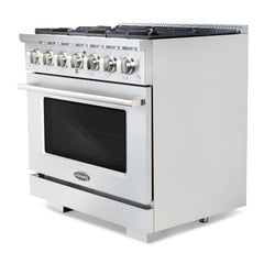 Cosmo 2-Piece Kitchen, 36″ Gas Range and 36″ Wall Mount Range Hood - COS-2PKG-019 - The Home Selection