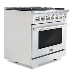 Cosmo 2-Piece Kitchen, 36″ Gas Range and 36″ Wall Mount Range Hood - COS-2PKG-019 - The Home Selection