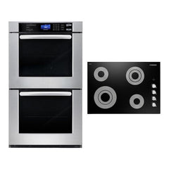 Cosmo 2 Piece Kitchen Package With 30" Electric Cooktop 30" Double Electric Wall Oven - The Home Selection