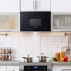 Cosmo 24" 1.34 cu. ft. Over the Range Microwave in Stainless Steel with Vent Fan - COS-2413ORM1SS - The Home Selection