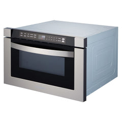 Cosmo 24" Built-in Microwave Drawer with Automatic Presets, Touch Controls, Defrosting Rack and 1.2 cu. ft. Capacity in Stainless Steel - The Home Selection