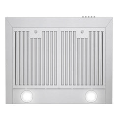 Cosmo 24" Ducted Wall Mount Range Hood in Stainless Steel with LED Lighting and Permanent Filters - COS-6324EWH - The Home Selection