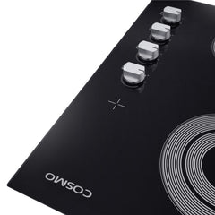Cosmo 24" Electric Ceramic Glass Cooktop with 4 Elements, Dual Zone Element, Hot Surface Indicator Light and Control Knobs - COS-244ECC - The Home Selection