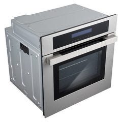 Cosmo 24" Single Electric Wall Oven w/ 8 Functions and 2.5 cu. ft. True European Convection in Stainless Steel - C106SIX-PT - The Home Selection
