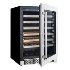 Cosmo 24" Single Zone Compressor Wine Cooler 48-Bottle Stainless Steel - COS-24BIWCS - The Home Selection