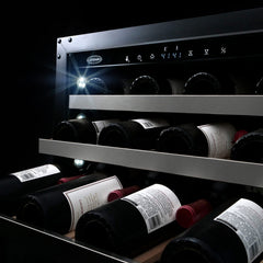 Cosmo 24" Single Zone Compressor Wine Cooler 48-Bottle Stainless Steel - COS-24BIWCS - The Home Selection