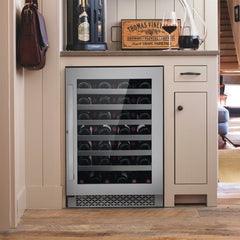 Cosmo 24" Single Zone Compressor Wine Cooler 48-Bottle Stainless Steel - COS-24BIWCS - The Home Selection