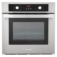 Cosmo 3 Piece Kitchen Package With 30" Electric Cooktop 30" Wall Mount Range Hood 24" Single Electric Wall Oven - The Home Selection
